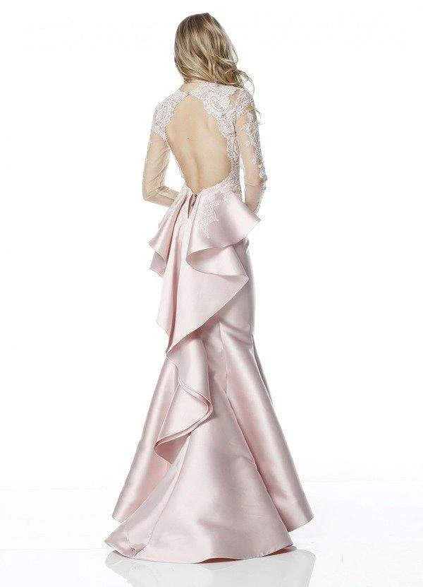 Sherri Hill - 51606 Long Sleeve Lace Mikado Mermaid Dress 7 Sherri Hill - 51606 Long Sleeve Lace Mikado Mermaid Dress