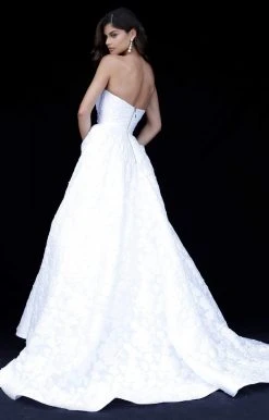 Sherri Hill - 51623 Floral Textured Strapless Ballgown