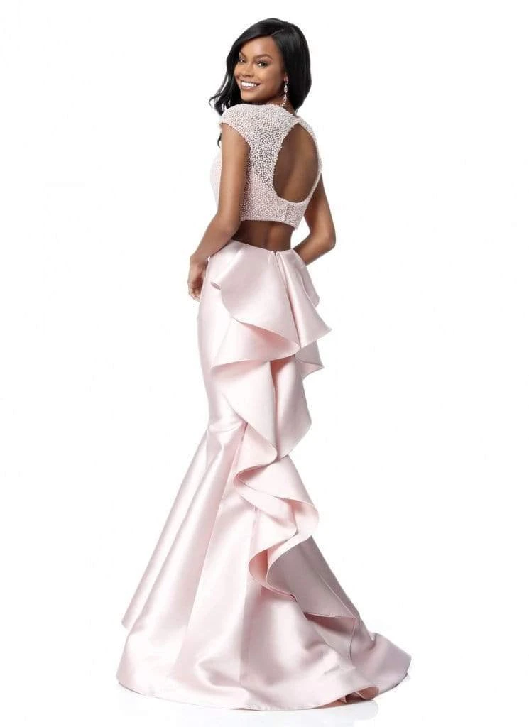 Sherri Hill - 51624 Two Piece Jewel Ruffled Mermaid Gown 6 Sherri Hill - 51624 Two Piece Jewel Ruffled Mermaid Gown