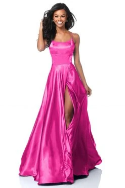 Sherri Hill - 51631 Sexy Lace-Up Back A-Line Long Evening Dress