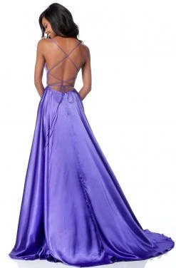 Sherri Hill - 51631 Sexy Lace-Up Back A-Line Long Evening Dress