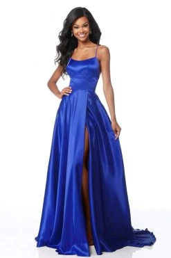 Sherri Hill - 51631 Sexy Lace-Up Back A-Line Long Evening Dress