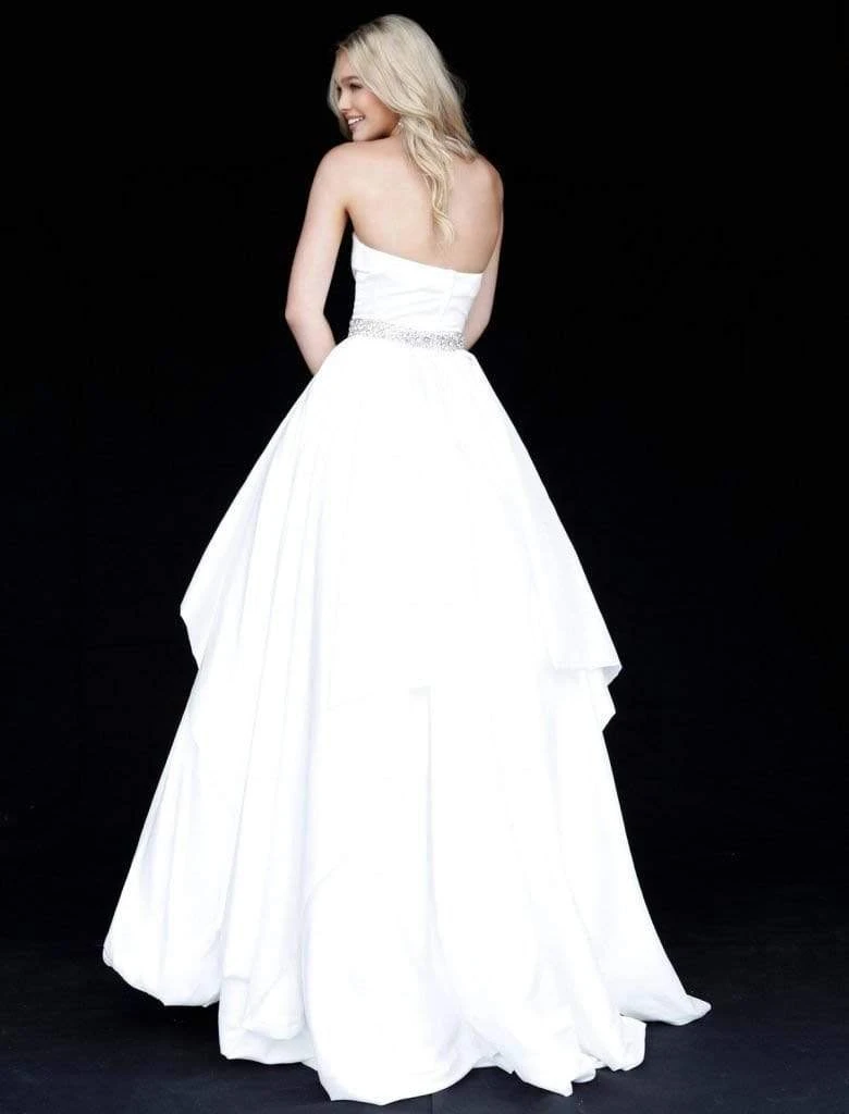 Sherri Hill - 51633 Strapless Bead Crusted Waist Ballgown 6 Sherri Hill - 51633 Strapless Bead Crusted Waist Ballgown