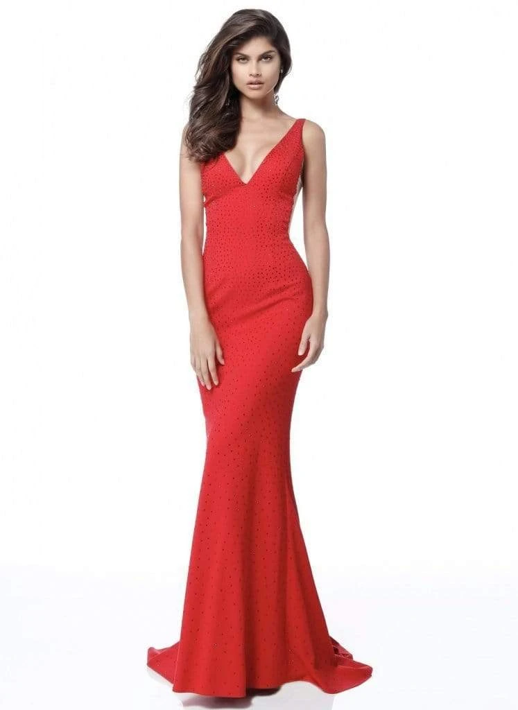 Sherri Hill - 51635 Beaded Jersey Fitted Dress 8 Sherri Hill - 51635 Beaded Jersey Fitted Dress