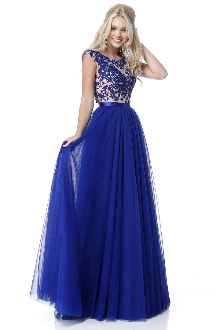 Sherri Hill - 51638 Lace Appliqued Illusion Bodice Long Dress 11 Sherri Hill - 51638 Lace Appliqued Illusion Bodice Long Dress