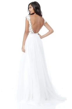 Sherri Hill - 51638 Lace Appliqued Illusion Bodice Long Dress