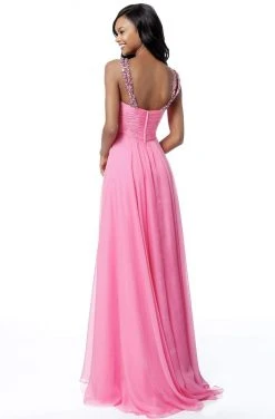 Sherri Hill - 51639 Embellished Strap Sweetheart Neckline Chiffon Gown