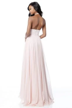 Sherri Hill - 51640 Beaded Deep Halter V-neck Chiffon A-line Dress 9 Sherri Hill - 51640 Beaded Deep Halter V-neck Chiffon A-line Dress