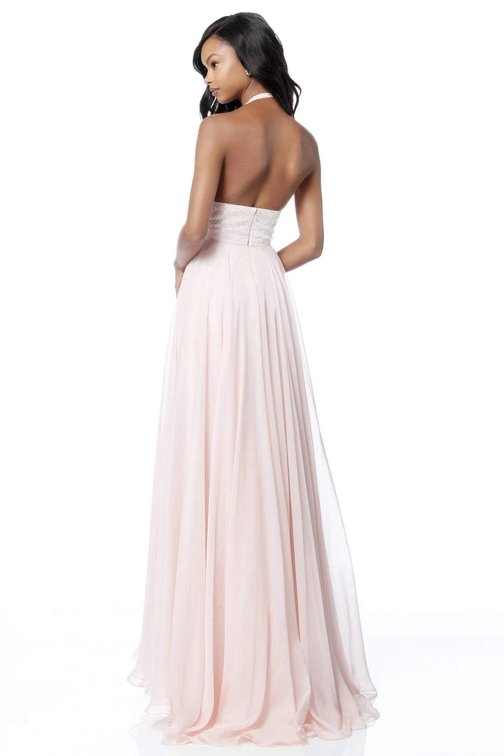 Sherri Hill - 51640 Beaded Deep Halter V-neck Chiffon A-line Dress 4 Sherri Hill - 51640 Beaded Deep Halter V-neck Chiffon A-line Dress