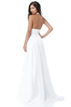 Sherri Hill - 51640 Beaded Deep Halter V-neck Chiffon A-line Dress 11 Sherri Hill - 51640 Beaded Deep Halter V-neck Chiffon A-line Dress