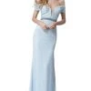 Sherri Hill - 51657 Plunging Off The Shoulder Lace Beaded Dress