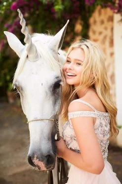 Sherri Hill - 51658 Beaded Off-Shoulder Chiffon A-line Gown