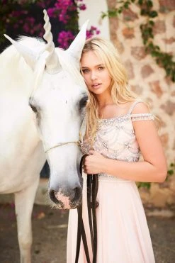 Sherri Hill - 51658 Beaded Off-Shoulder Chiffon A-line Gown