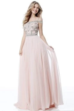 Sherri Hill - 51658 Beaded Off-Shoulder Chiffon A-line Gown