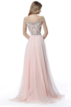 Sherri Hill - 51658 Beaded Off-Shoulder Chiffon A-line Gown