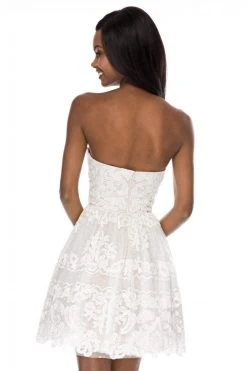Sherri Hill - 51668 Strapless Short Lace A-line Cocktail Dress 5 Sherri Hill - 51668 Strapless Short Lace A-line Cocktail Dress