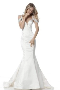 Sherri Hill - 51669 Beaded Deep V-Neck Satin Mermaid Dress 7 Sherri Hill - 51669 Beaded Deep V-Neck Satin Mermaid Dress