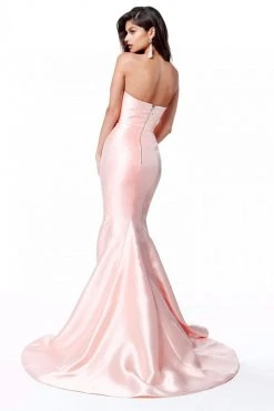 Sherri Hill - 51671 Strapless Taffeta Long Mermaid Dress With Train