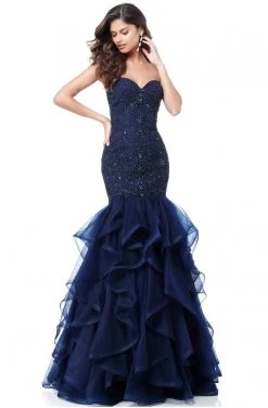 Sherri Hill - 51706 Beaded Sweetheart Long Lace Mermaid Dress