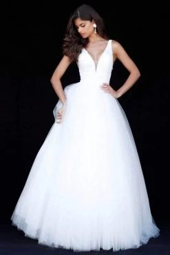 Sherri Hill - 51708 Floral Appliqued Plunging V-Neck Glitter Dress 11 Sherri Hill - 51708 Floral Appliqued Plunging V-Neck Glitter Dress