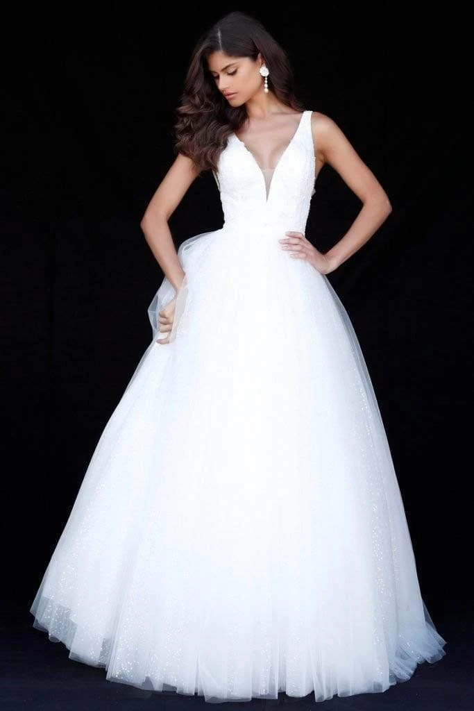 Sherri Hill - 51708 Floral Appliqued Plunging V-Neck Glitter Dress 5 Sherri Hill - 51708 Floral Appliqued Plunging V-Neck Glitter Dress