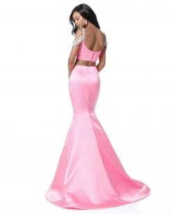 Sherri Hill - 51713 Beaded Off Shoulder Sleeve Two Piece Mermaid Gown 14 Sherri Hill - 51713 Beaded Off Shoulder Sleeve Two Piece Mermaid Gown