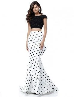 Sherri Hill - 51717 Two Piece Lace Polka Dot Mermaid Dress 10 Sherri Hill - 51717 Two Piece Lace Polka Dot Mermaid Dress