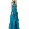 Sherri Hill - 51722 Beaded Cut-In Halter Chiffon Long Dress 2 Sherri Hill - 51722 Beaded Cut-In Halter Chiffon Long Dress