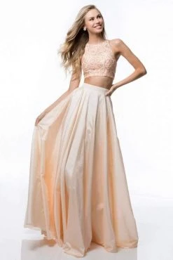 Sherri Hill - 51723 Two Piece Beaded Crop Top A Line Dress 17 Sherri Hill - 51723 Two Piece Beaded Crop Top A Line Dress