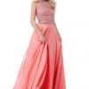 Sherri Hill - 51724 Two Piece Beaded High Halter Chiffon Dress