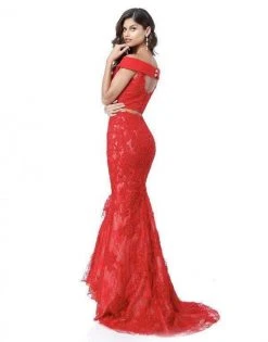 Sherri Hill - 51727 Two Piece Lace Off-Shoulder Mermaid Dress