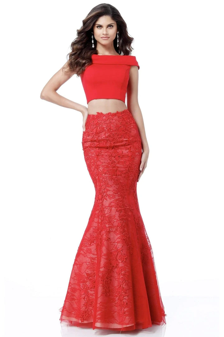 Sherri Hill - 51730 Two Piece Jersey And Lace Mermaid Dress 4 Sherri Hill - 51730 Two Piece Jersey And Lace Mermaid Dress