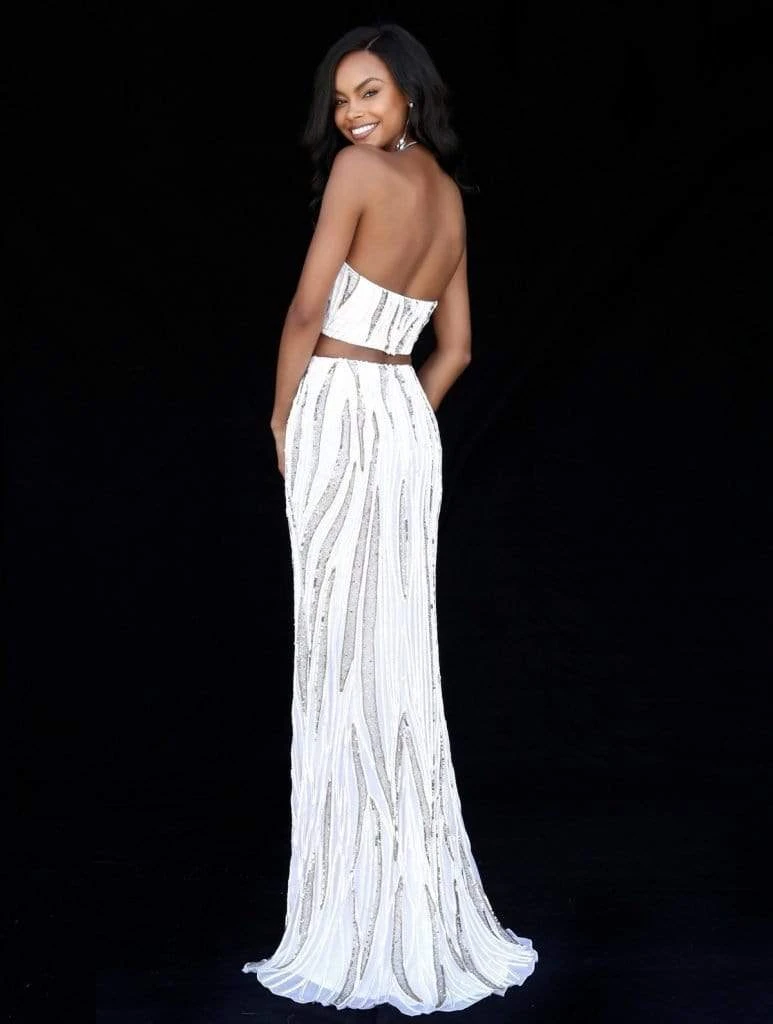 Sherri Hill - 51737 Beaded Two Piece High Slit Dress 5 Sherri Hill - 51737 Beaded Two Piece High Slit Dress