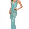 Sherri Hill - 51745 Beaded Deep V-neck Sheath Dress 2 Sherri Hill - 51745 Beaded Deep V-neck Sheath Dress
