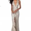 Sherri Hill - 51752 Beaded Plunging Halter V-Neck Dress