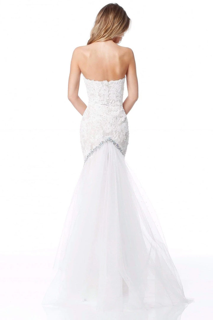 Sherri Hill - 51769 Strapless Lace Fitted Evening Dress 4 Sherri Hill - 51769 Strapless Lace Fitted Evening Dress