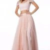 Sherri Hill - 51771 Cap Sleeve Appliqued Two-Piece A Line Dress