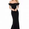 Sherri Hill - 51774 Floral Lace Off-Shoulder Jersey Dress 2 Sherri Hill - 51774 Floral Lace Off-Shoulder Jersey Dress