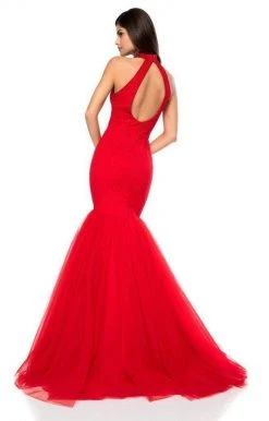 Sherri Hill - 51779 Beaded Sleeveless Bodice Fitted Mermaid Dress