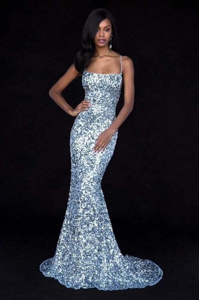 Sherri Hill - 51783 Lace-Up Back Sequin Fitted Evening Gown 6 Sherri Hill - 51783 Lace-Up Back Sequin Fitted Evening Gown