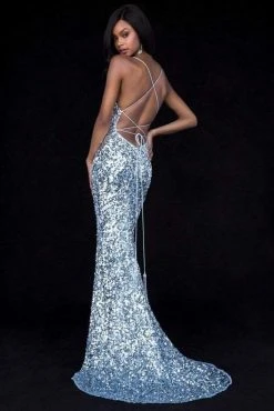 Sherri Hill - 51783 Lace-Up Back Sequin Fitted Evening Gown 14 Sherri Hill - 51783 Lace-Up Back Sequin Fitted Evening Gown