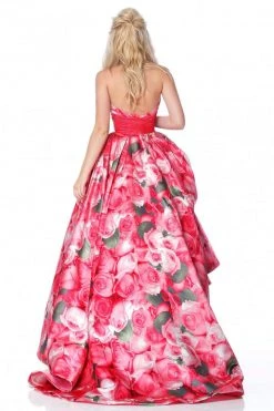 Sherri Hill - 51800 Taffeta Halter Floral Print Ballgown 7 Sherri Hill - 51800 Taffeta Halter Floral Print Ballgown