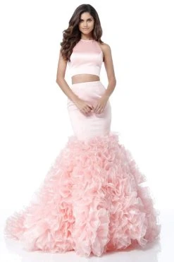 Sherri Hill - 51801 Two Piece Fitted Ruffled Tulle Mermaid Dress 7 Sherri Hill - 51801 Two Piece Fitted Ruffled Tulle Mermaid Dress