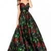 Sherri Hill - 51803 Strapless Sweetheart Floral Organza Ballgown