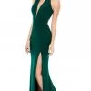 Sherri Hill - 51806 Deep Halter V-neck Jersey Trumpet Dress 2 Sherri Hill - 51806 Deep Halter V-neck Jersey Trumpet Dress