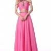 Sherri Hill - 51812 Strap-Detailed Two Piece Chiffon A Line Dress 1 Sherri Hill - 51812 Strap-Detailed Two Piece Chiffon A Line Dress