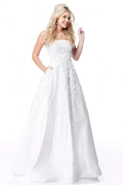 Sherri Hill - 51817 Floral Appliqued Strapless Ballgown 7 Sherri Hill - 51817 Floral Appliqued Strapless Ballgown