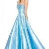 Sherri Hill - 51830 Floral Appliqued Strapless A-Line Dress