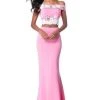 Sherri Hill - 51833 Two Piece Floral Applique Trumpet Dress