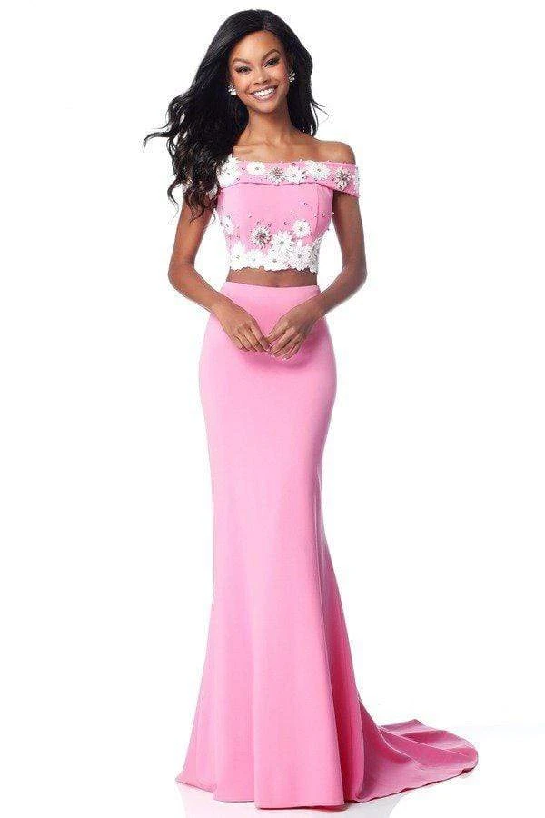 Sherri Hill - 51833 Two Piece Floral Applique Trumpet Dress 3 Sherri Hill - 51833 Two Piece Floral Applique Trumpet Dress